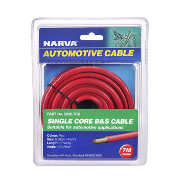 Narva 140A Red 6 B&S Cable (7M) 5806-7Rd