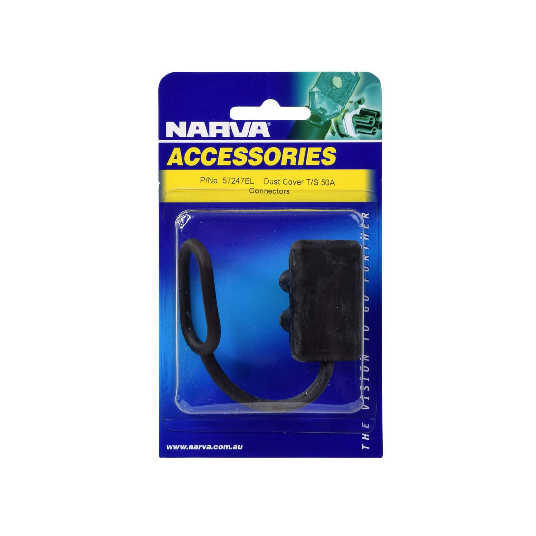 Narva 57247BL Rubber Cover 50A 50 Amp Connectors (Pack) Anderson Style