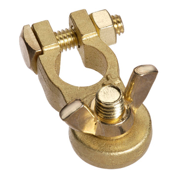 Projecta BT14H-P1 Brass Heavy Duty Wingnut Terminal Clamp, Positive