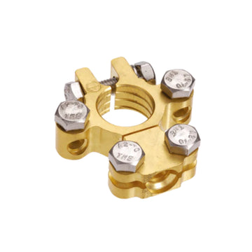 Projecta BT620-N1 Forged Brass Saddle Terminal Clamp with Dual Auxiliary Connections, Negative