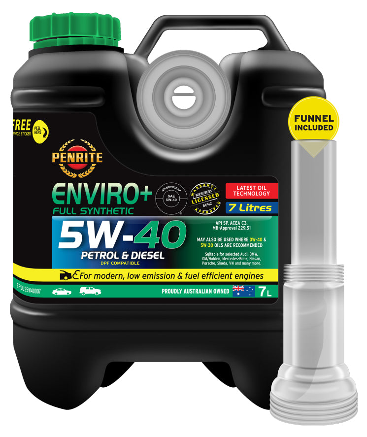 Penrite Enviro+ 5W-40 5W40 Full Synthetic Engine Oil 7L - EPLUS5W40007 (Pickup Only)