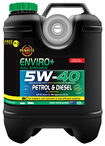 Penrite Enviro+ 5W-40 5W40 Full Synthetic Engine Oil 10L - EPLUS5W40010 (Pickup Only)