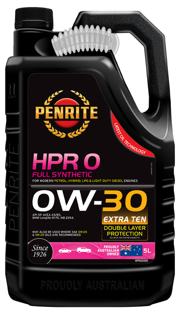 Penrite HPR 0 Full Synthetic 0W-30 Engine Oil, 5L - HPR00005