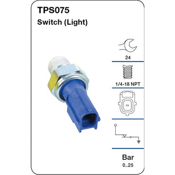 Tridon Oil Pressure Switch (Light) - TPS075