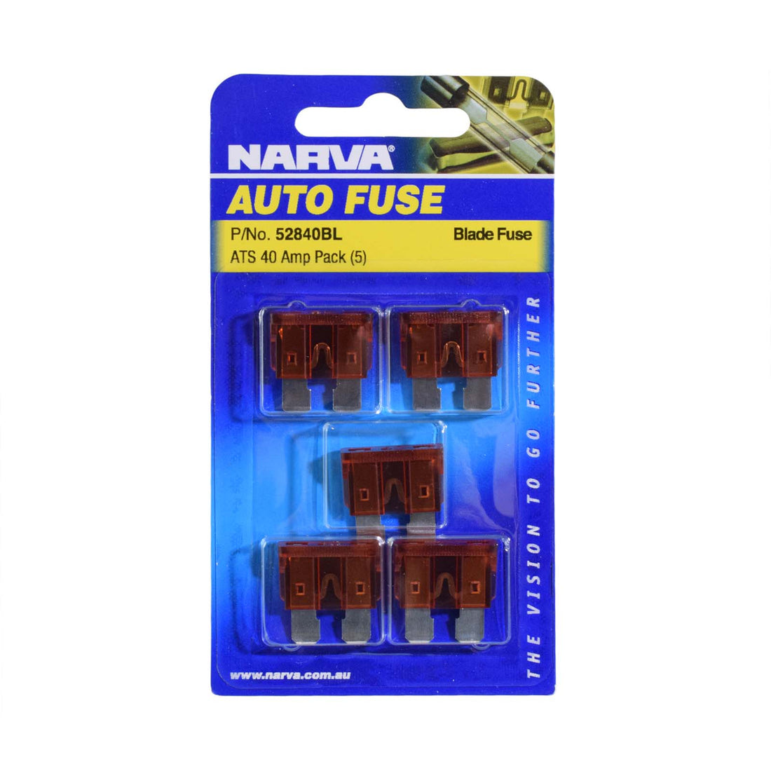 Narva 52840BL 40 Amp Brown Standard Ats BLade Fuse