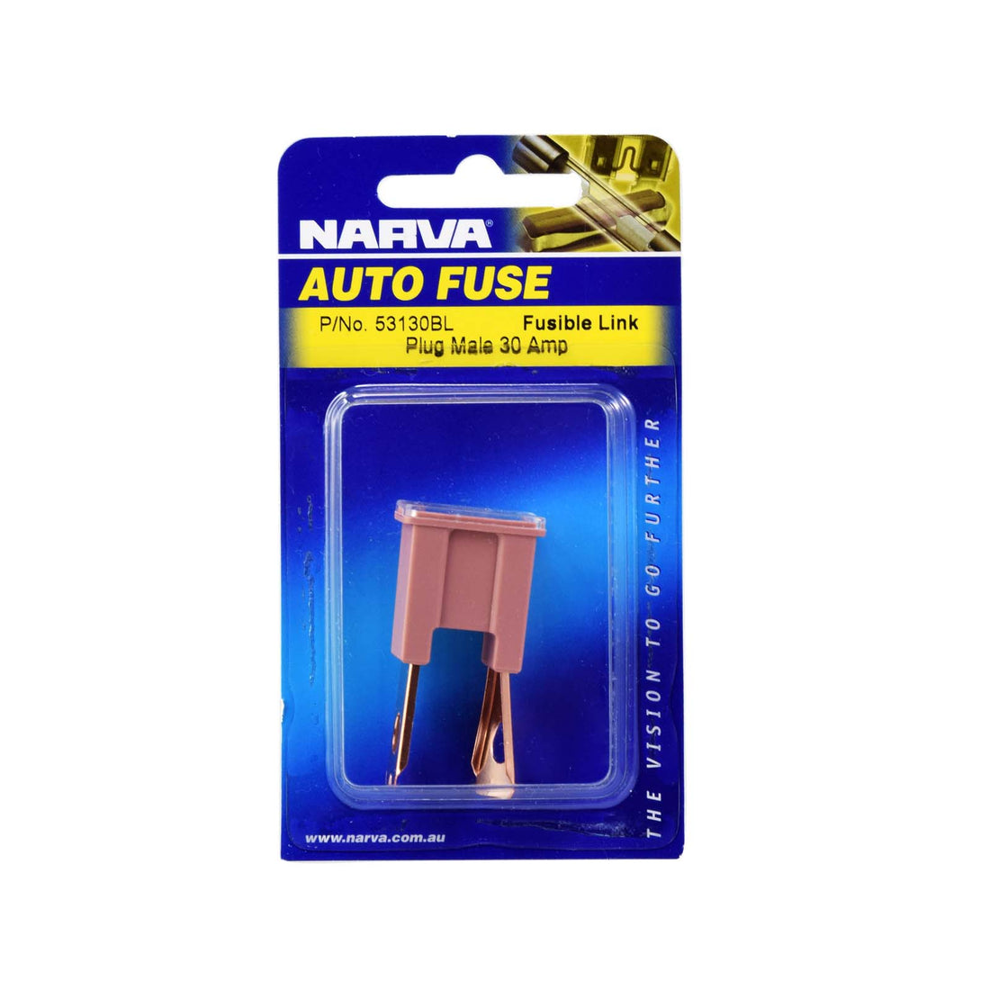 Narva 53130BL 30 Amp Pink Male Plug In FusiBLe Link