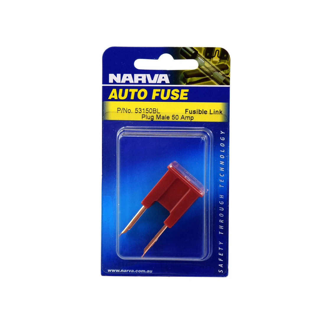 Narva 53150BL 50 Amp Red Male Plug In FusiBLe Link