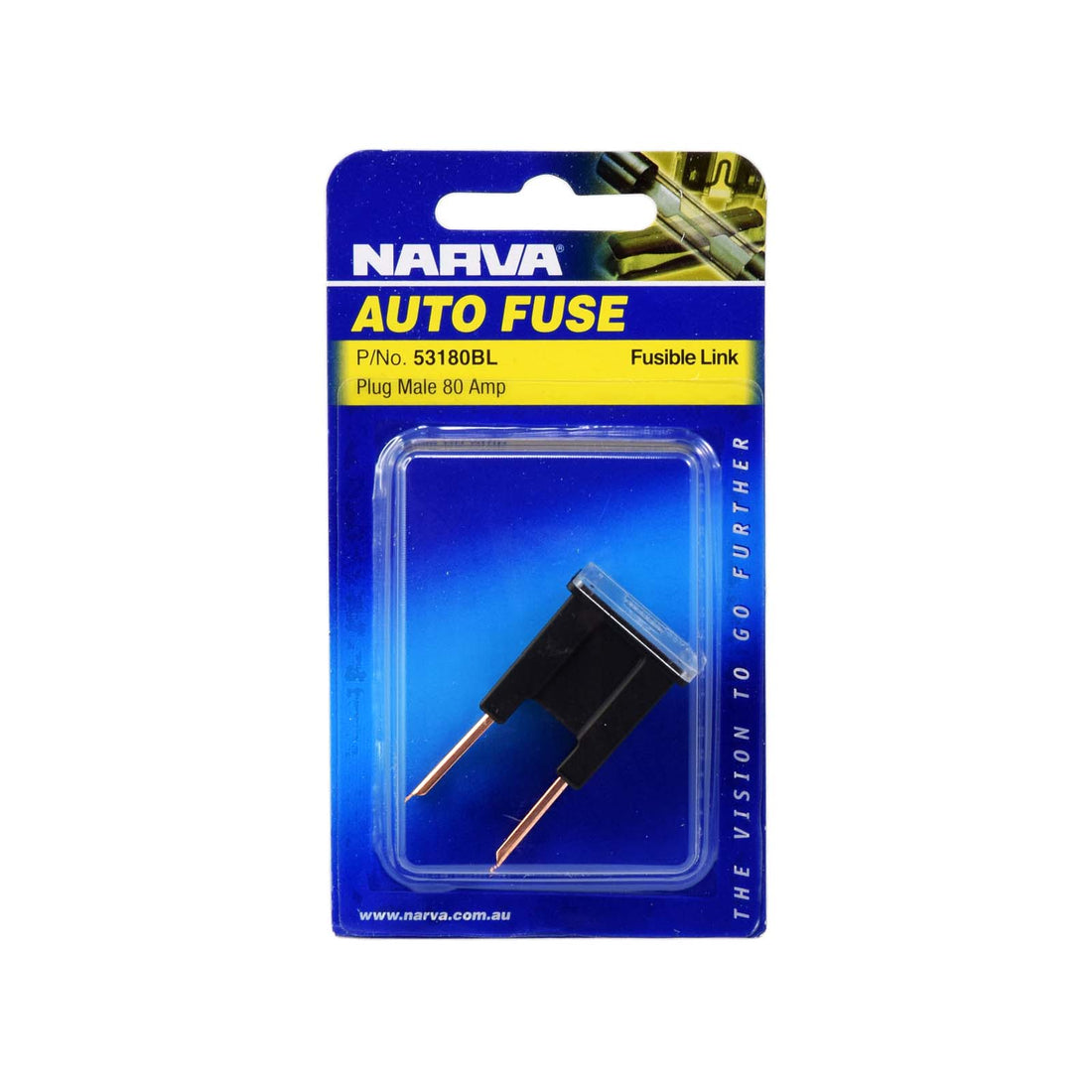 Narva 53180BL 80 Amp Black Male Plug In Fusible Link