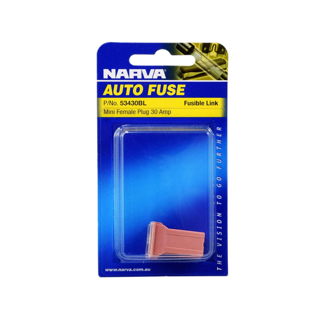 Narva 53430BL 30 Amp Pink Mini Female FusiBLe Link - Plug In