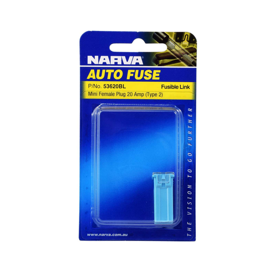 Narva 53620BL 20 Amp Blue Mini Female Fusible Link - Plug In Type