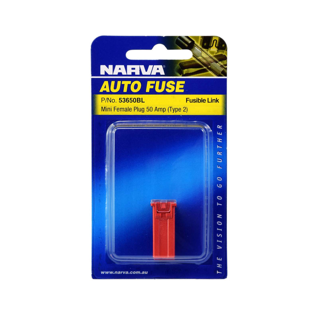 Narva 53650BL 50 Amp Red Mini Female FusiBLe Links - Plug In