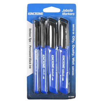 Kincrome Black Permanent Marker Starter Pack (Set of 4) - K11800