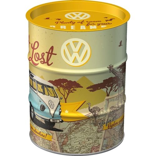 Nostalgic Art Oil-Barrel Money Box VW Kombi Let's Get Lost 31503 - 5131503