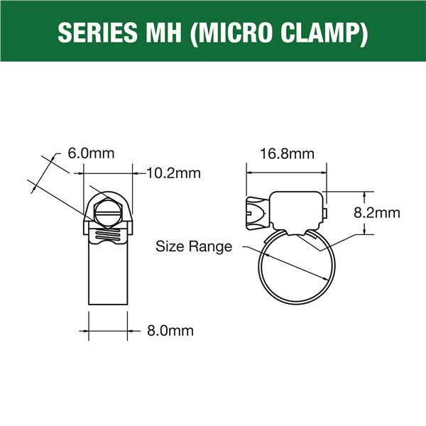 Tridon 6-16mm Screw Clamp (Twin Pack) - MH004C