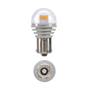 Narva 18232BL 12V BAU15S LED Ind Globes 1800K Amber, Twin Pack