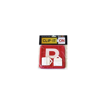 Clip It On 2 x White P Plates on Red background - Suits WA and VIC - B2C2CWRP| Auto One