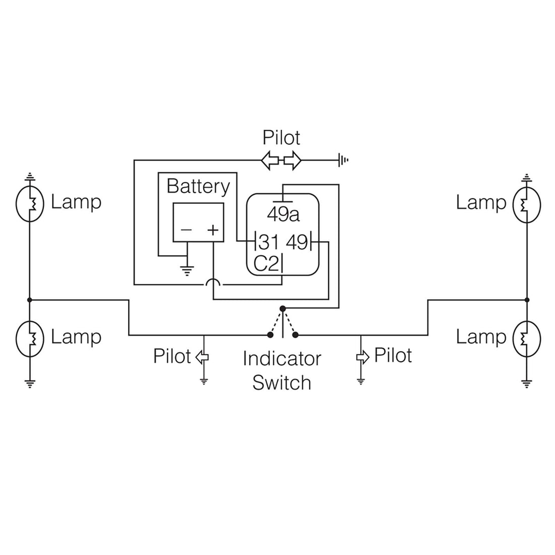 Narva 68254BL 12 Volt 4 Pin Electronic Flasher