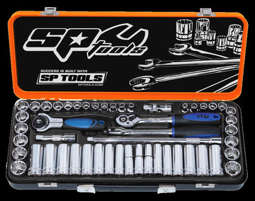 SP Tools 3/8Dr 12pt And 6pt 50pc Metric/SAE Socket Set - SP20201