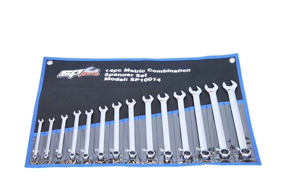 SP Tools 14 Piece Metric Combination Ring Spanner Set - SP10014