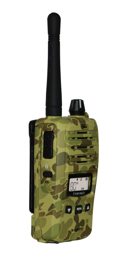 GME TX6160XCAMO 5 Watt Handheld UHF CB Radio - AUSCAM Camo Theme