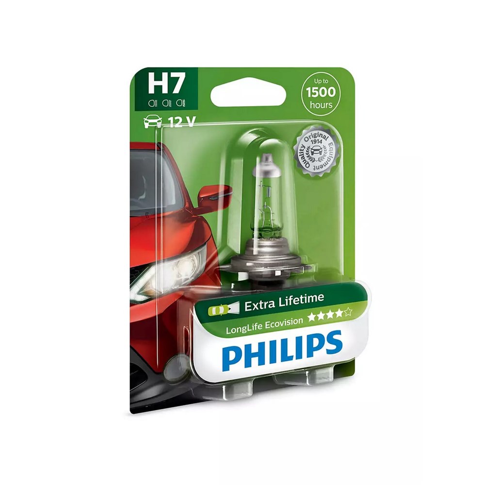 Philips 12972LLECOB1 LongLife EcoVision 12V H7 55W Headlight Globe (Single)  - Auto One